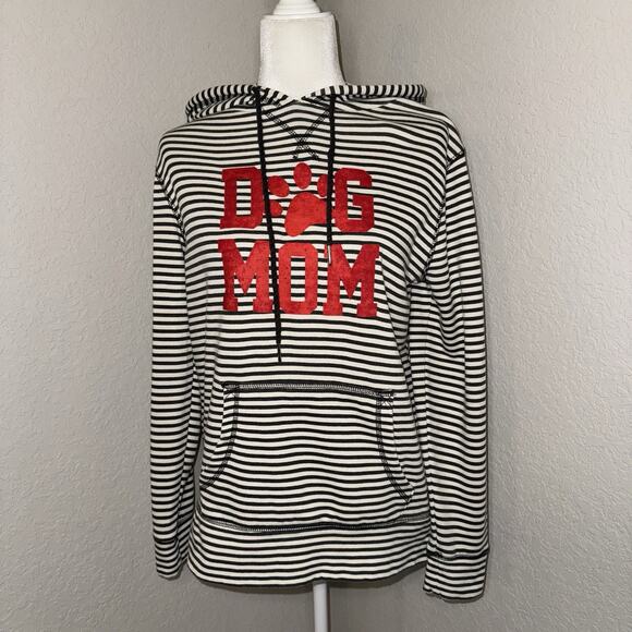 Altar’d State Striped Long Sleeve Top Dog Mom Size Small Hoodie Casual Wear Cozy - Picture 1 of 9
